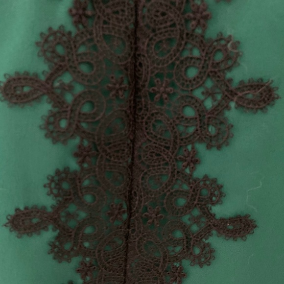 Green & Black Lana Lace Detail Blouse - Picture 4 of 6